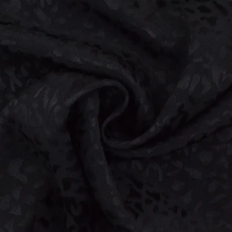 Blusenstoff Jacquard Leo, schwarz Nur Für Kurze Zeit