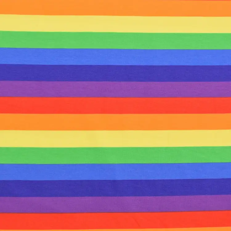 Meistverkauft Baumwolljersey Regenbogen, multicolor