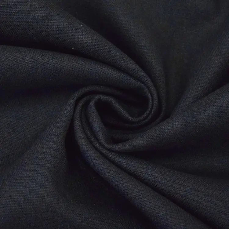Viskose Leinen Mix Uni, schwarz Knallerangebot