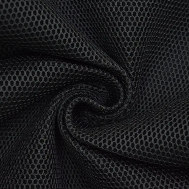 Netzstoff 3D mit Geweberücken, schwarz Neu Im Sortiment