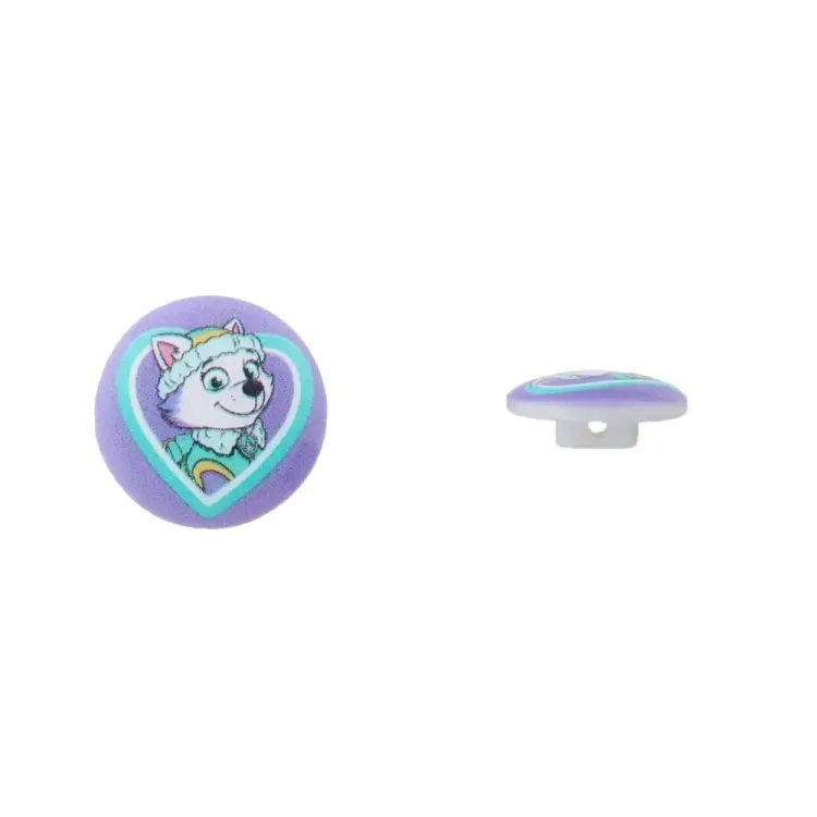 Top-Seller Kinderknopf Paw Patrol Everest 15 mm, violett