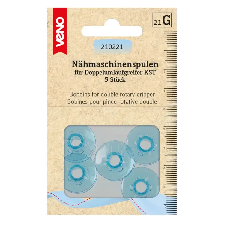 Sonderangebot Nähmaschinenspulen für Doppelumlaufgreifer KST, Ø 21,9 mm x 9,0 mm