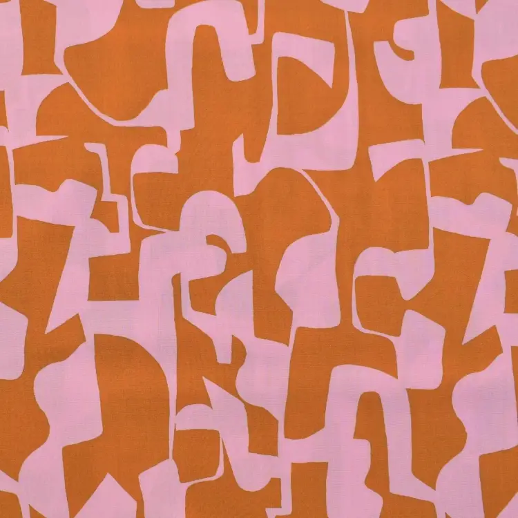 Viskosestoff Radiance Abstract, dunkelorange Günstig
