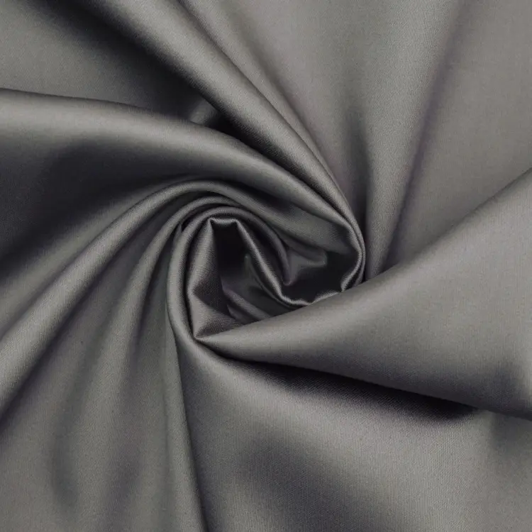 Baumwollsatin Uni, grau Neu
