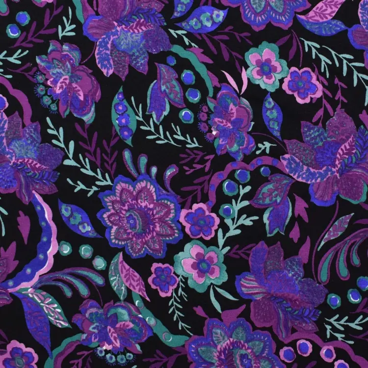Direkt Vom Hersteller Viskosejersey Flower Dream, lila