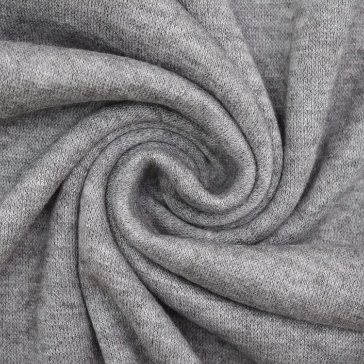 Feinstrickstoff Doubleface Lia Melange, silbergrau Neue Kollektion