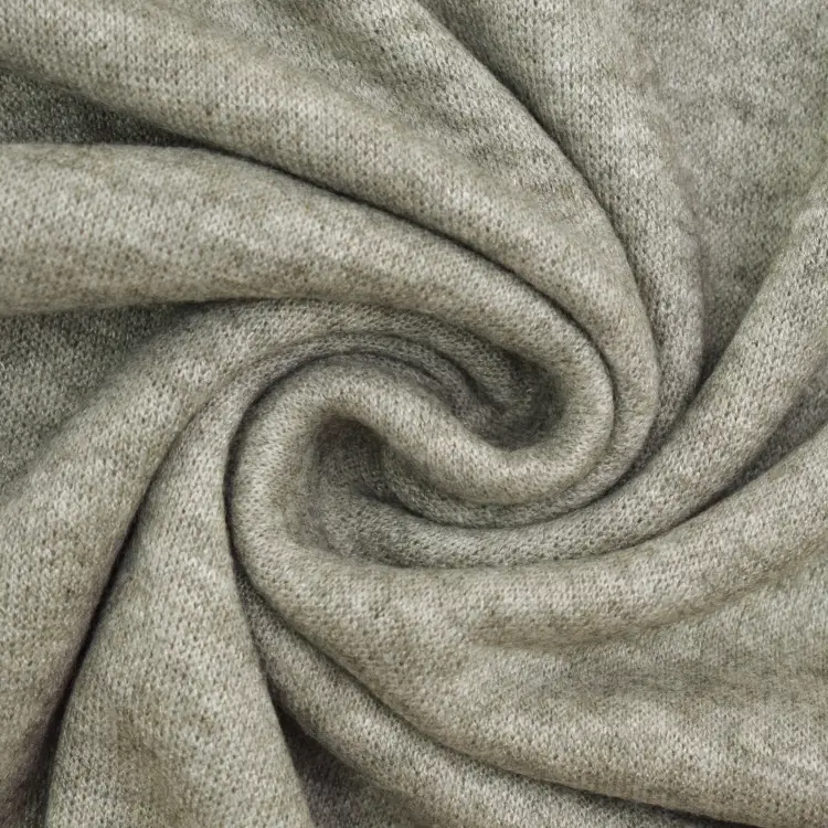 Feinstrickstoff Doubleface Lia Melange, olivgrün Kracherpreis