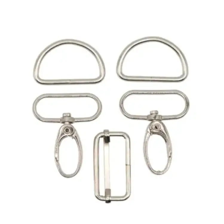 Taschen-Zubehör-Set 5 tlg. 30 mm, glänzend silber Versand Am Gleichen Tag