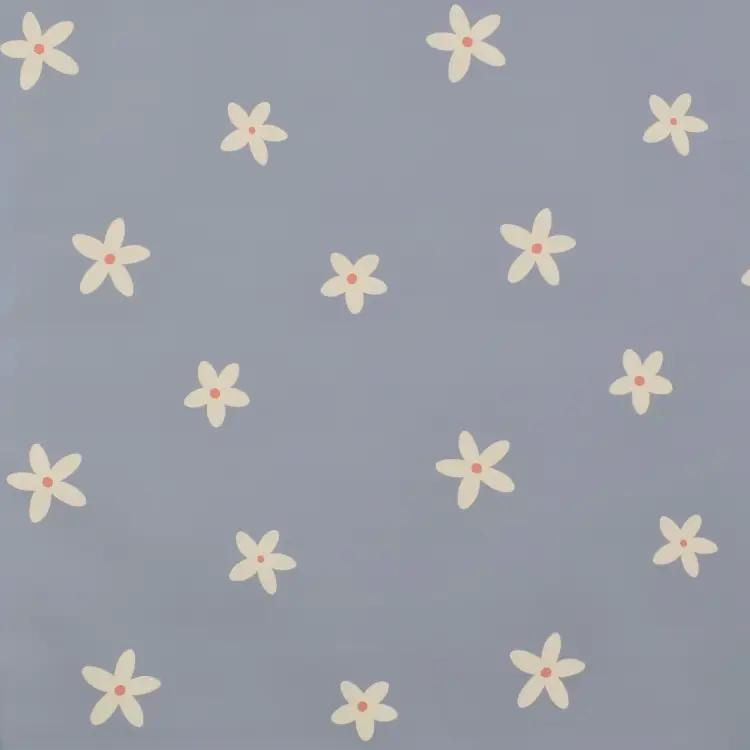 Regenjackenstoff Aqua Protect Daisies, rauchblau Bestpreis
