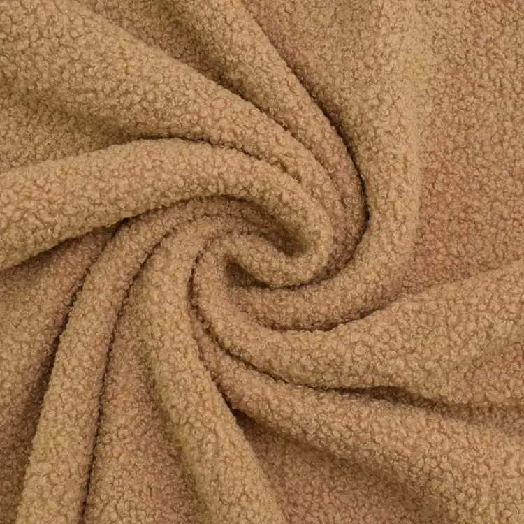 Teddyplüsch leicht, camel Neu