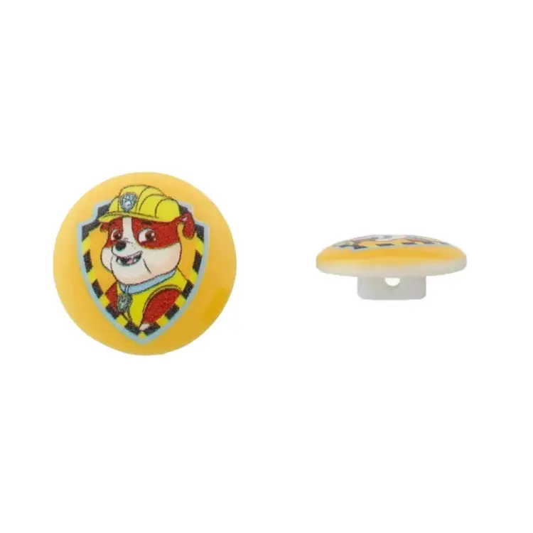 Jetzt Kaufen Kinderknopf Paw Patrol Rubble 15 mm, gelb