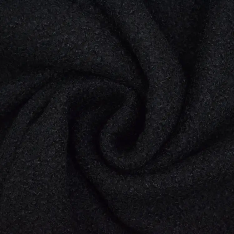 Preis Gesenkt Bouclé uni, schwarz