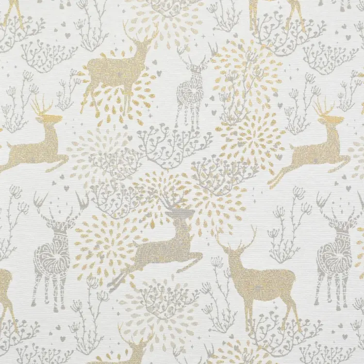Kracherpreis Dekostoff Ottoman Golden Reindeer, beige