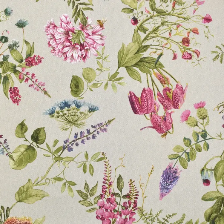 Dekostoff Halbpanama Wildflowers, beige Must-Have