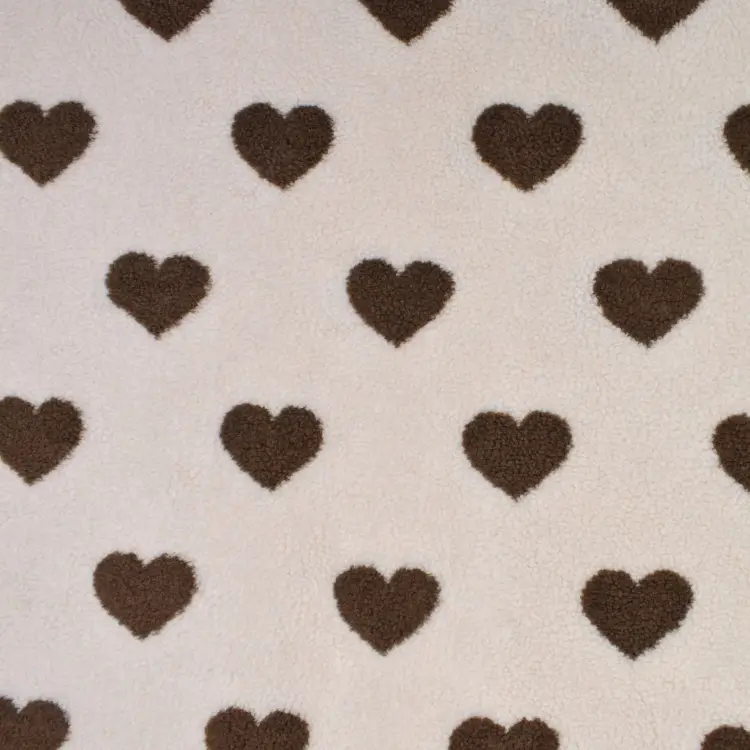Teddyplüsch Hearts, creme Abverkauf