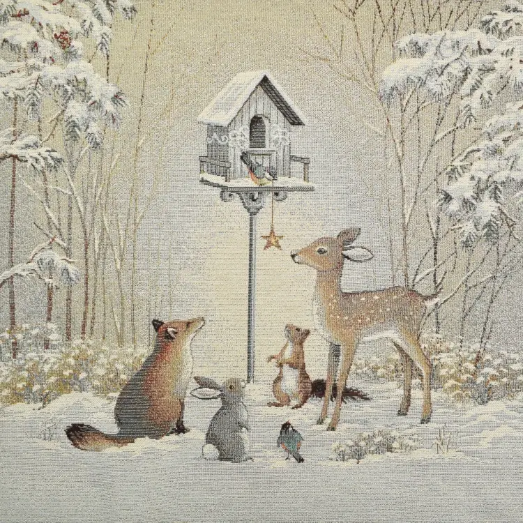 Beliebt Dekostoff Gobelinstoff Panel Waldtiere, 46 x 46 cm