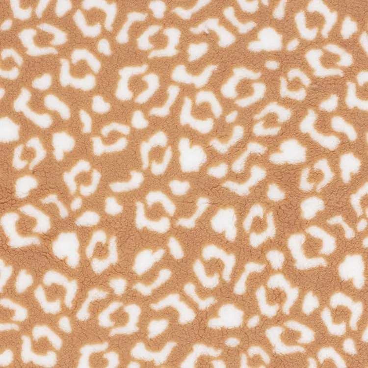Expressversand Sherpa Fleece Big Leo Dots, caramel