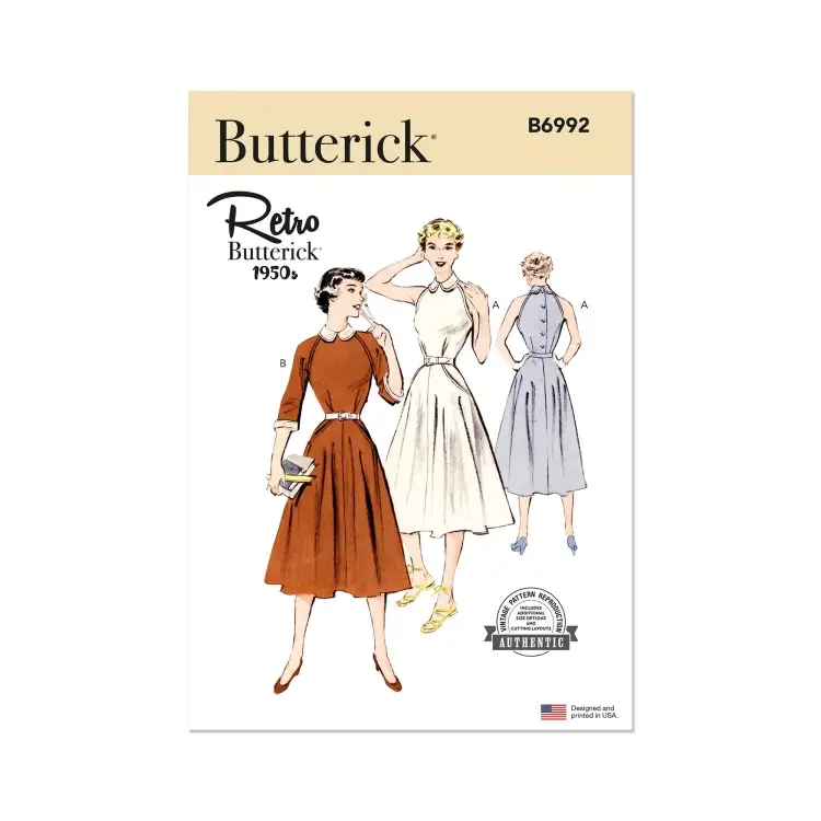 Schnittmuster Butterick Vintage-Kleid 6992 Gr. 38-46 Top-Angebot