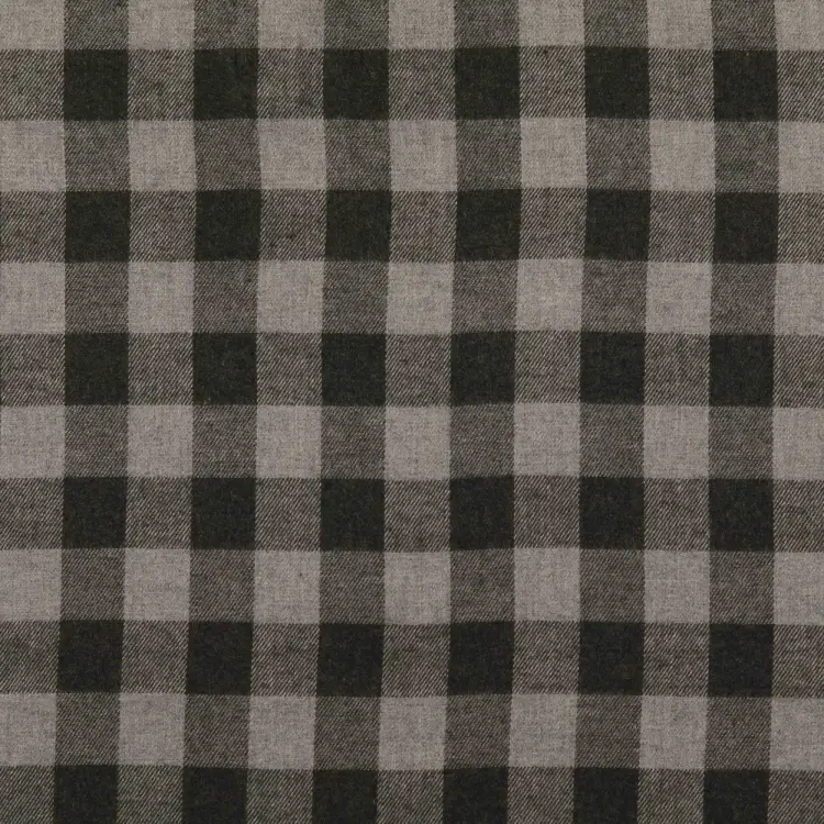 Baumwoll Flanell Big Checks, dunkelgrau Schnäppchen