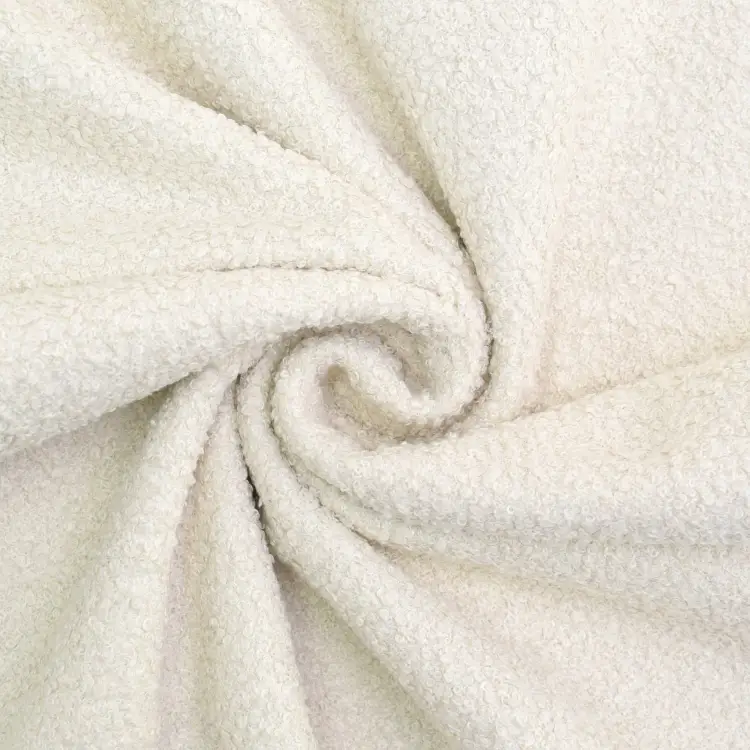 Preisknaller Polsterstoff Bouclé, creme
