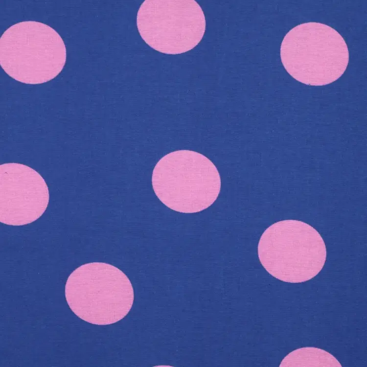 Schneller Versand Baumwollflanell Big Dots, royalblau
