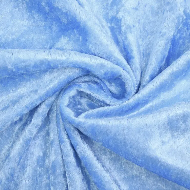 Zertifiziert Pannesamt hellblau
