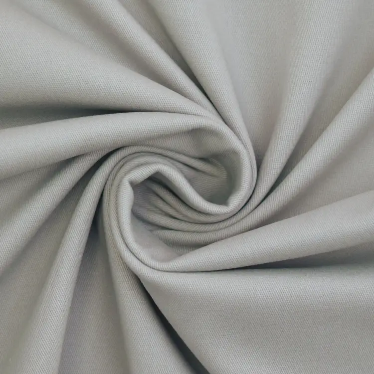 Stretch Baumwoll Twill Peach Touch, hellgrau Direkt Vom Hersteller