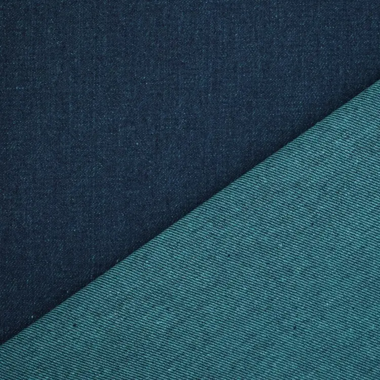 Geprüft Jeansstoff Two Tone, petrol