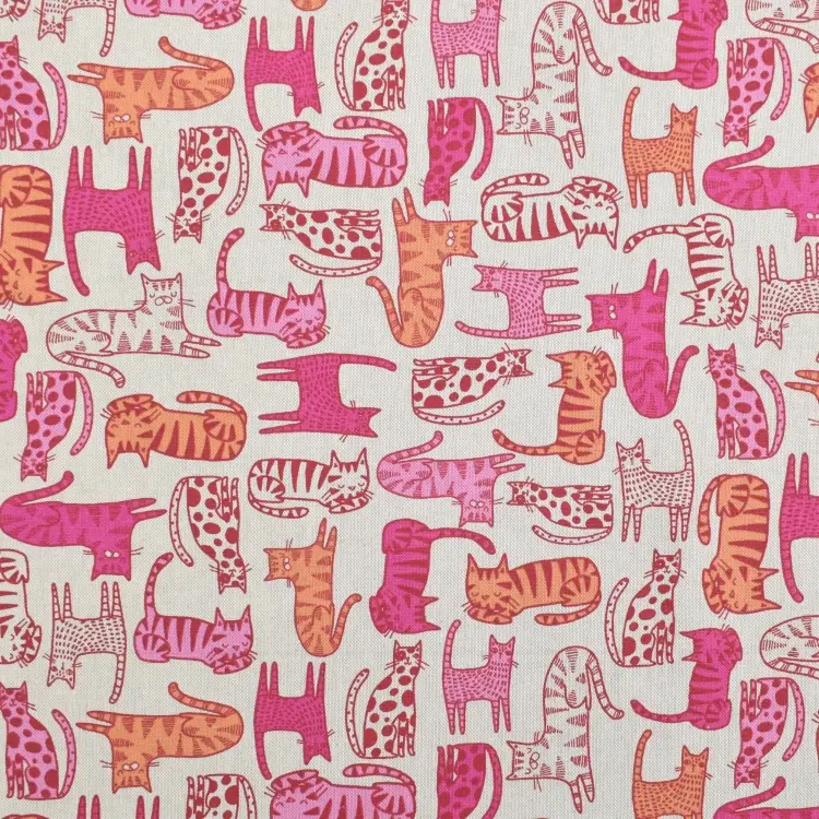 Dekostoff Halbpanama Cat Wildlife Art Ausverkauf