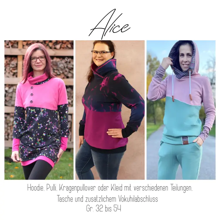 Neue Kollektion E-Book Rosalieb & Wildblau Alice Pullover/Kleid Damen