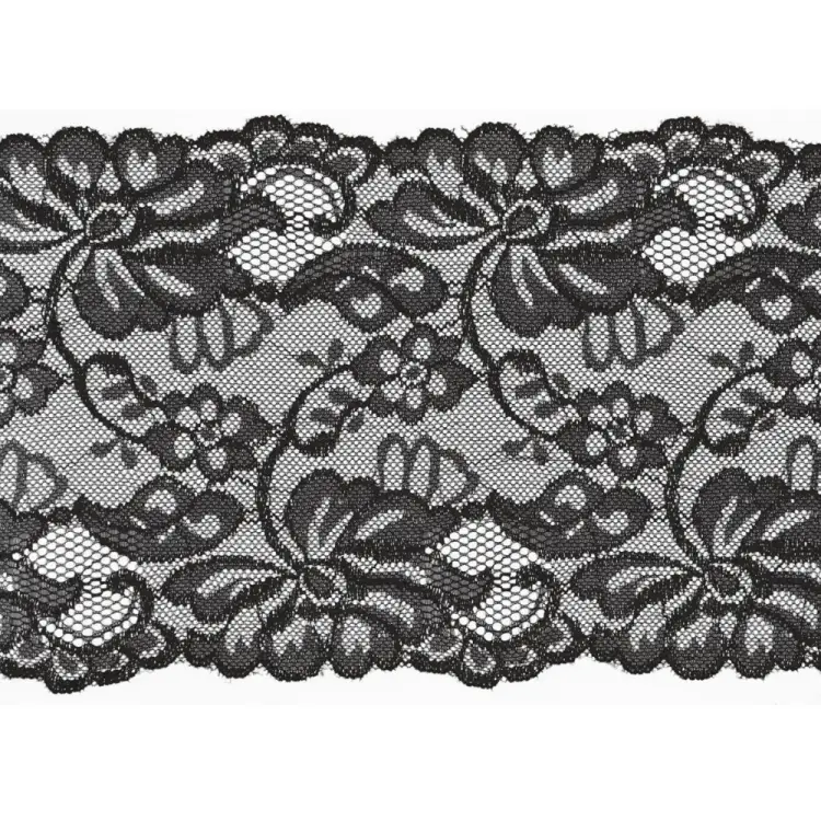 Direkt Vom Hersteller Elastische Spitze, schwarz 15 cm