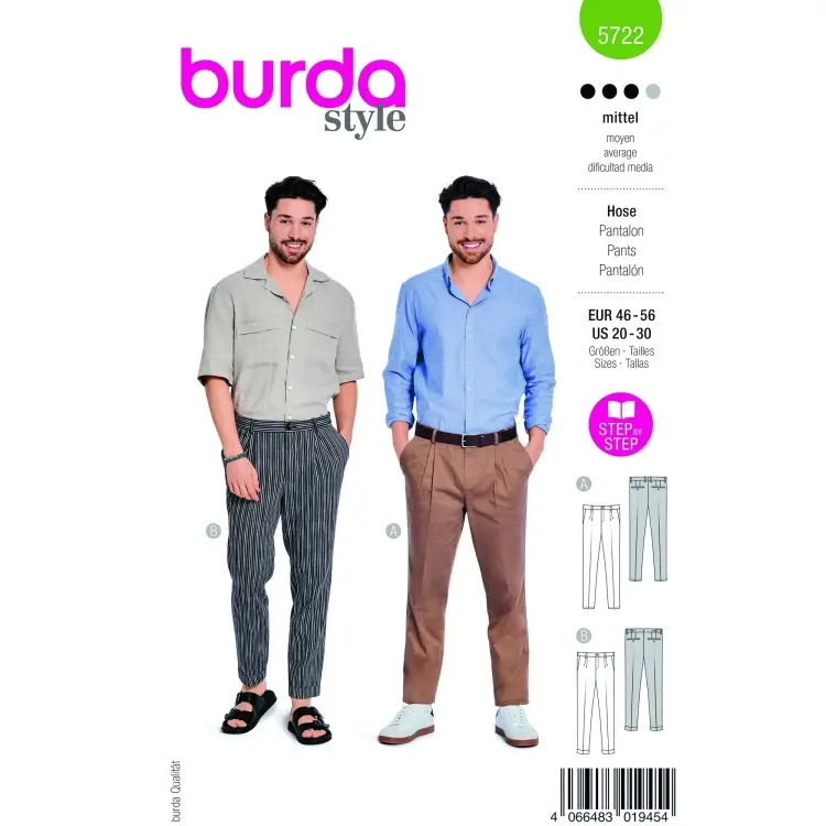 Jetzt Bestellen Schnittmuster Herrenhose Burda 5722