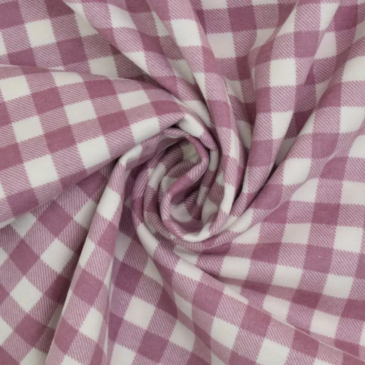 Neuheit Baumwoll Flanellstoff kariert 1cm, altrosa