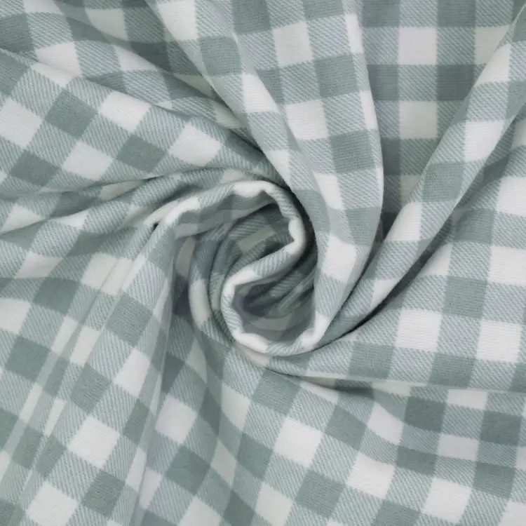 Kracherpreis Baumwoll Flanellstoff kariert 1cm, salbei