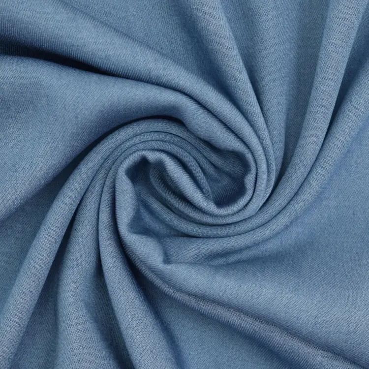 Viskose Chambray, mittelblau Ausverkauf