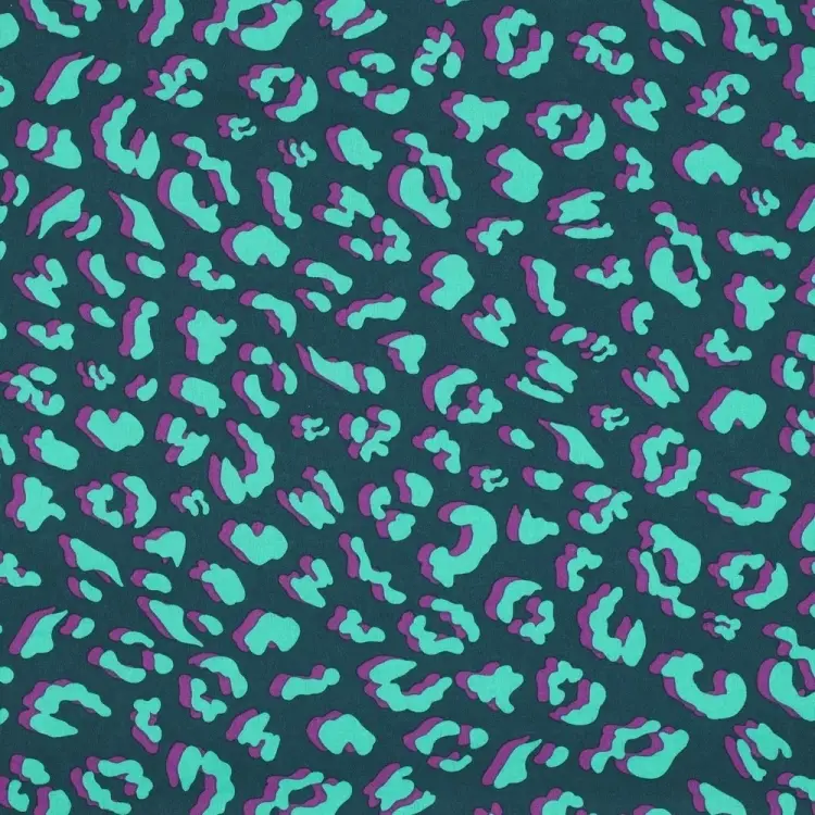 Sichere Zahlung Beschichtete Baumwolle Animal Skin, dunkelpetrol