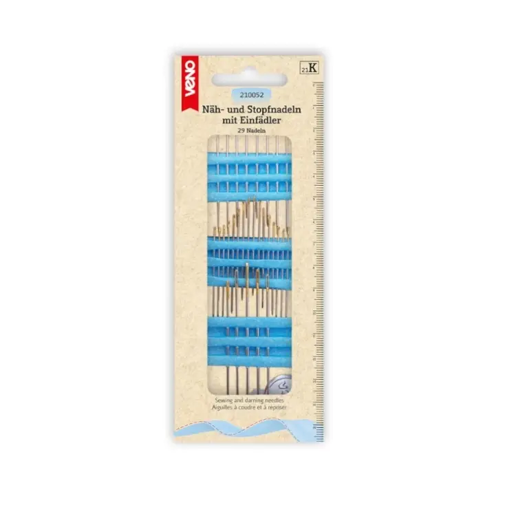 Näh- und Stopfnadel-Set mit Einfädler 29 Stück Versand Am Gleichen Tag