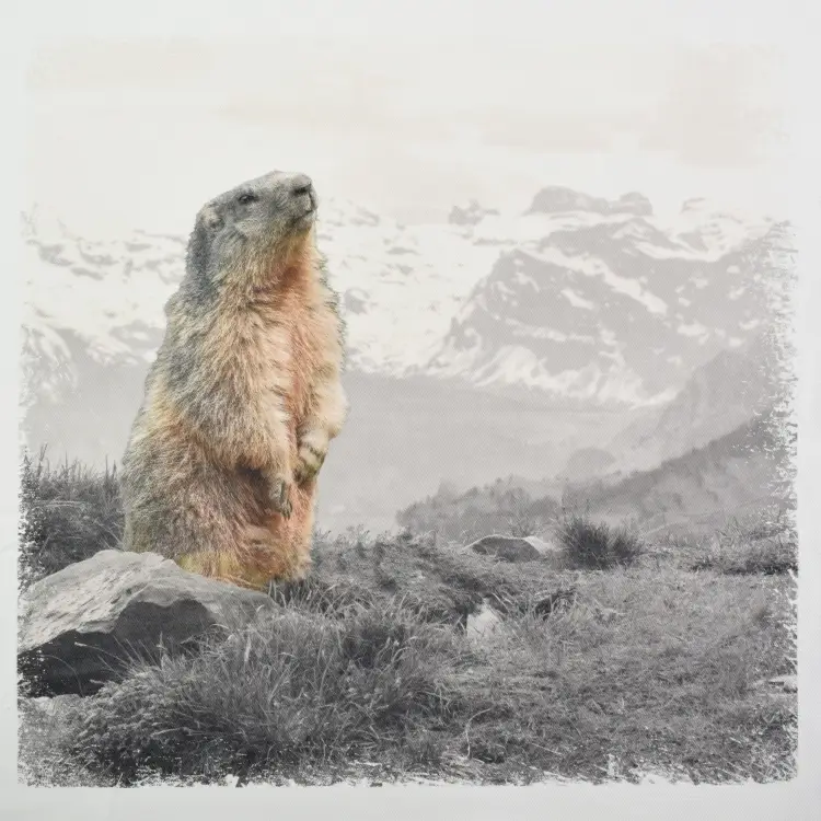 Dekostoff Panel Serge Murmeltier, 50 x 50 cm Angebot