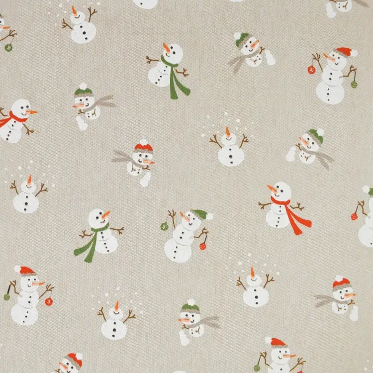 Preis Gesenkt Dekostoff Halbpanama Happy Snowman