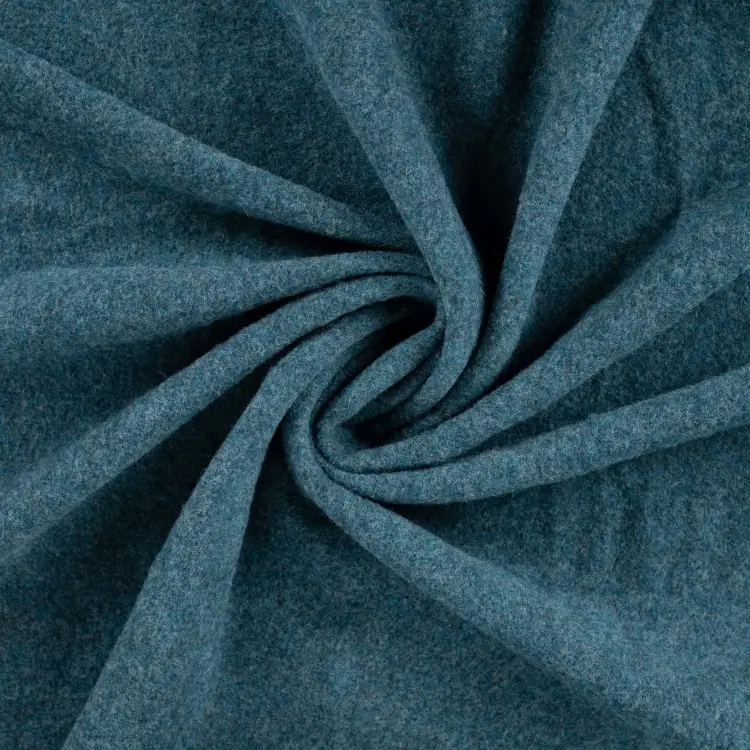 Geprüft Merino Wollfleece, petrol