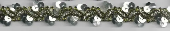 Paillettenband Band Glitzer gold silber Breite: 1,5cm Wochenendangebot