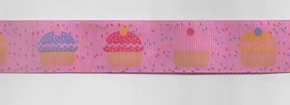 Ripsband Muffin rosa Breite: 2,5cm Sichere Zahlung
