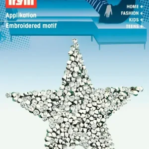 Neue Kollektion Applikation Glamourtransfer Stern silber