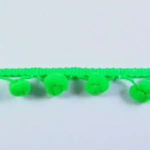 Bommelborte PomPom Borte Zierband neon grün Breite: 1,2cm Kracherpreis