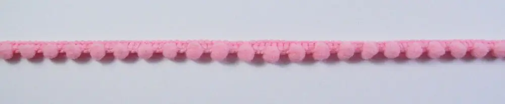 Ausverkauf Bommelborte PomPom Borte Zierband mini rosa Breite: 0,4cm