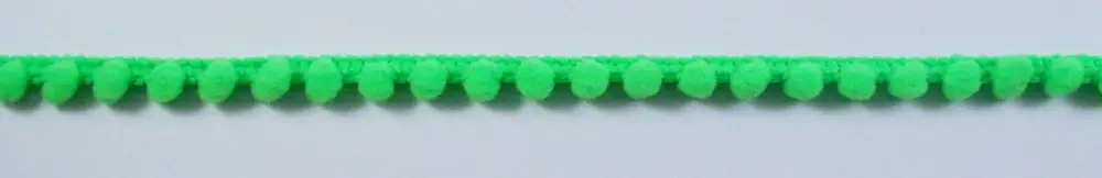 Bommelborte PomPom Borte Zierband mini neon grün Breite: 0,4cm Neue Kollektion