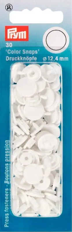 Prym Color Snaps Druckknöpfe Ø12,4mm weiß Aktuell