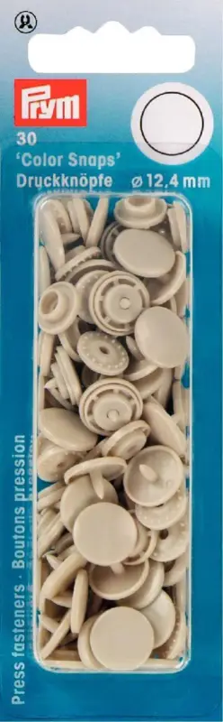 Echt Prym Color Snaps Druckknöpfe Ø12,4mm beige
