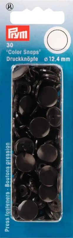 Prym Color Snaps Druckknöpfe Ø12,4mm dunkelbraun Nur Heute