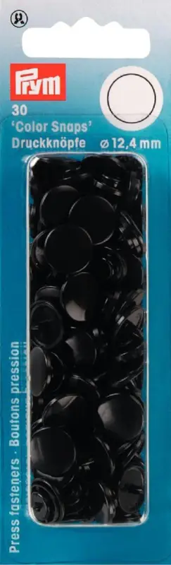 Preis Gesenkt Prym Color Snaps Druckknöpfe Ø12,4mm schwarz